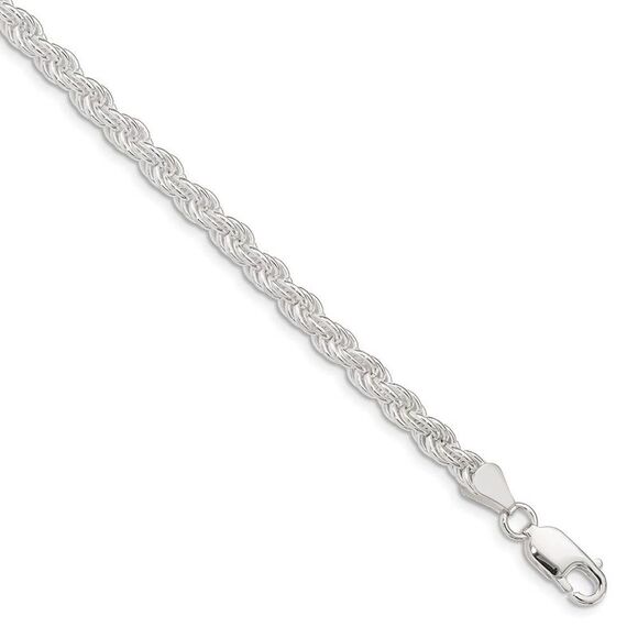 4.5mm Sterling Silver Classic Solid Rope Chain Necklace 22 Inch